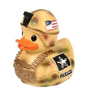 Soldier Resin Duckie Statue, US Army Military Hand-Painted Duckie